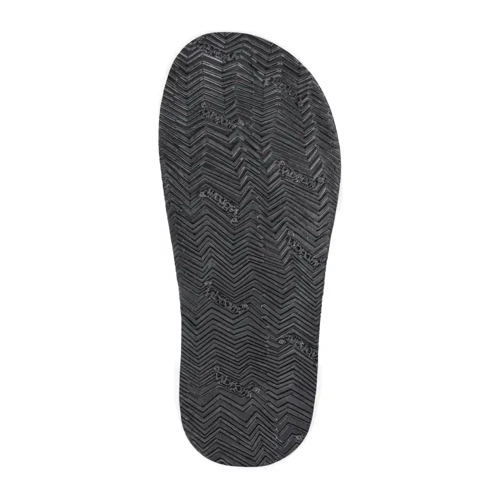 Bear-Flops Dark Horse black rubber flip-flop sole with zigzag tread