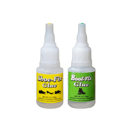 Boot-Fix Shoe-Fix Glue 2-pack with shoe glue bottles