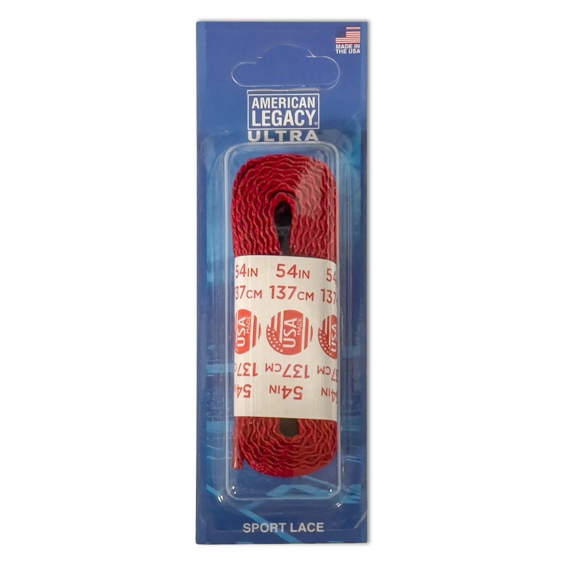 Classic Cotton Colored Laces: Red Sport Lace in American Legacy Ultra Packaging