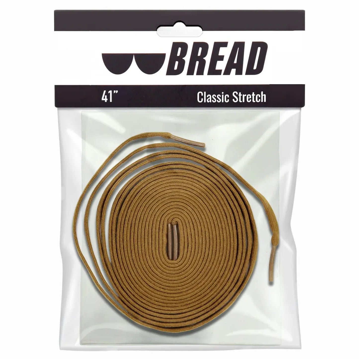 41-inch classic stretch brown elastic shoelaces with reinforced aglets
