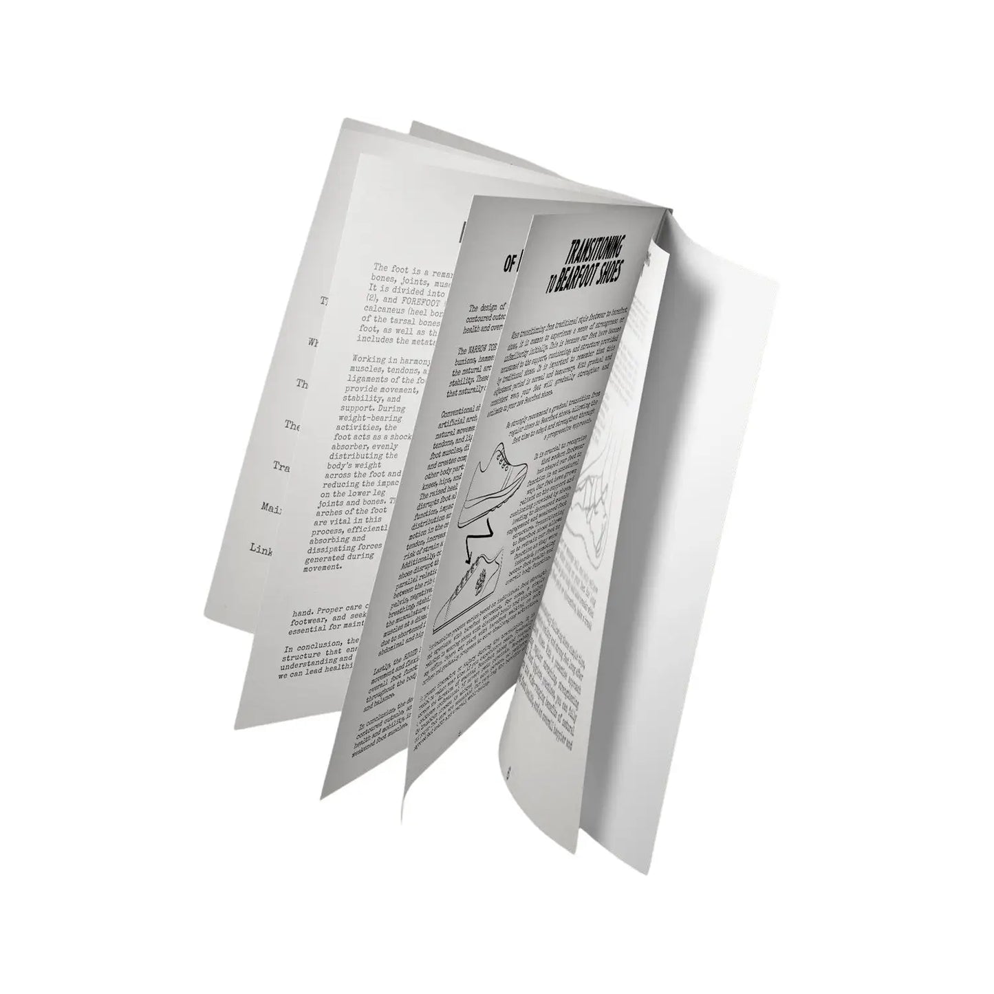 Open gray Foot Manual with black text and foot anatomy diagrams
