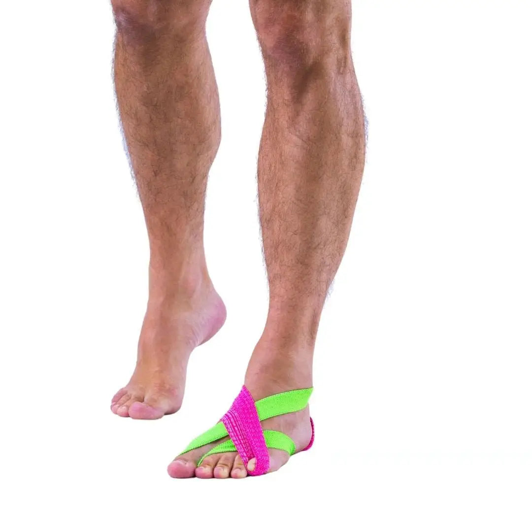 Toe Bands: Neon Pink Green Toe Separator Socks with Tensile Strength